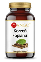 Yango Burdock Extract 90 Veg Capsules for digestive and skin health support, 500 mg per capsule.